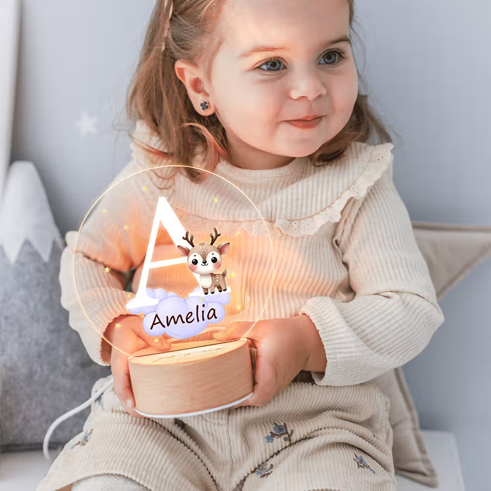 Luce notturna LED personalizzata con design animali per bambini
