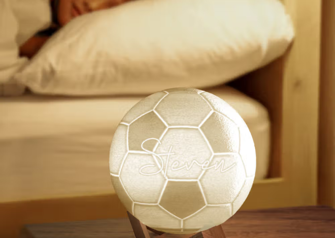 Illumina la passione per il calcio: luce notturna 3D personalizzata