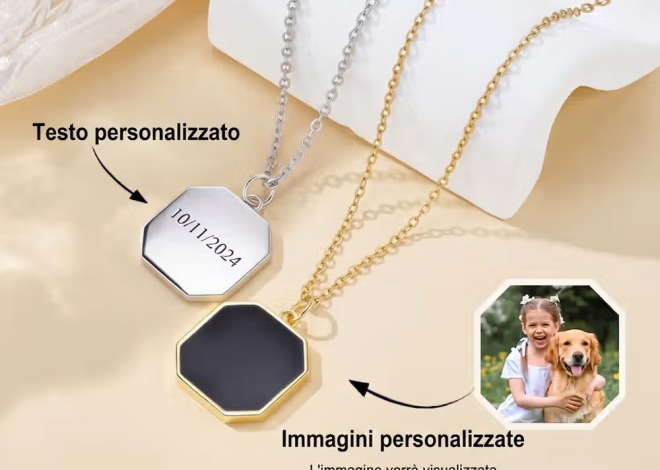 La magia di un ricordo segreto: collana unisex con foto termica