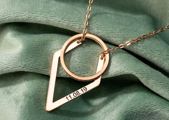 La soluzione elegante per custodire i tuoi anelli: la collana porta anelli geometrica