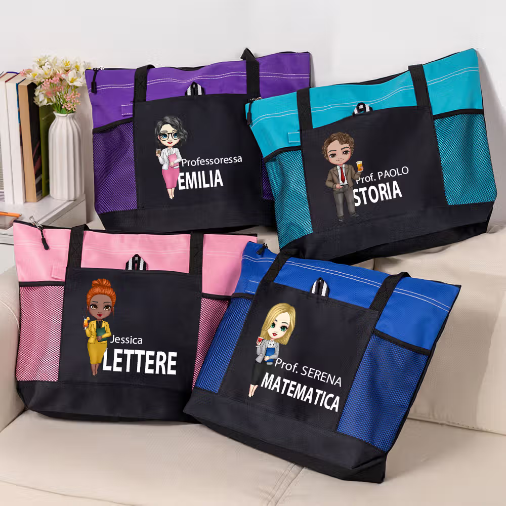 Un dono speciale per chi insegna: la borsa tote personalizzata per maestri e professori