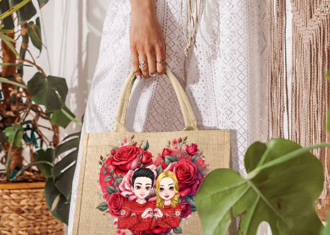 Un inno all’amore: la borsa in juta personalizzata per coppie