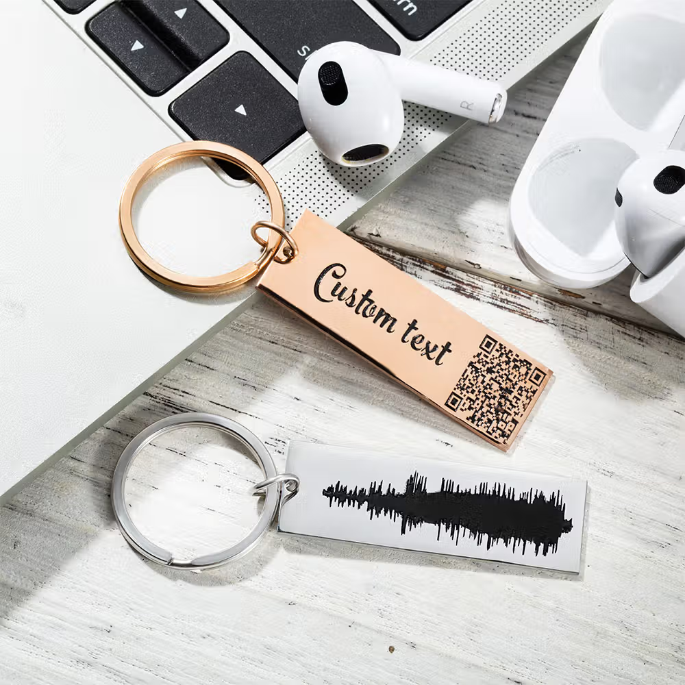 Un ricordo sempre con te: il portachiavi con onda sonora e codice QR