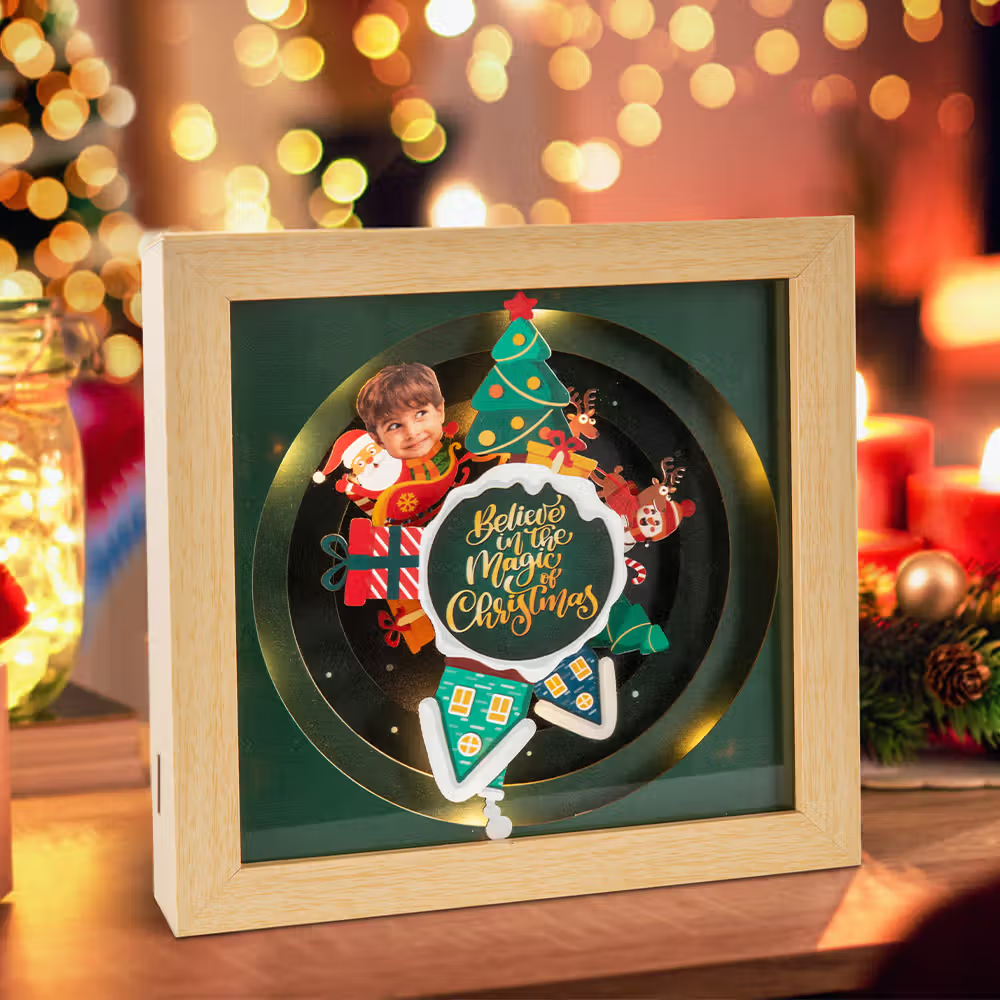 Vivi la magia del Natale: la scatola musicale rotante con foto personalizzata