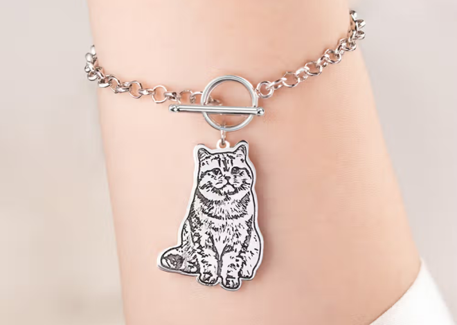 Bracciale personalizzato con foto e nome di cane e gatto