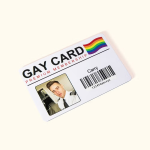 Carta d'identità gay personalizzata con nome e sacchetto regalo