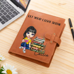 Copertina per taccuino personalizzata con personaggio animato e nome