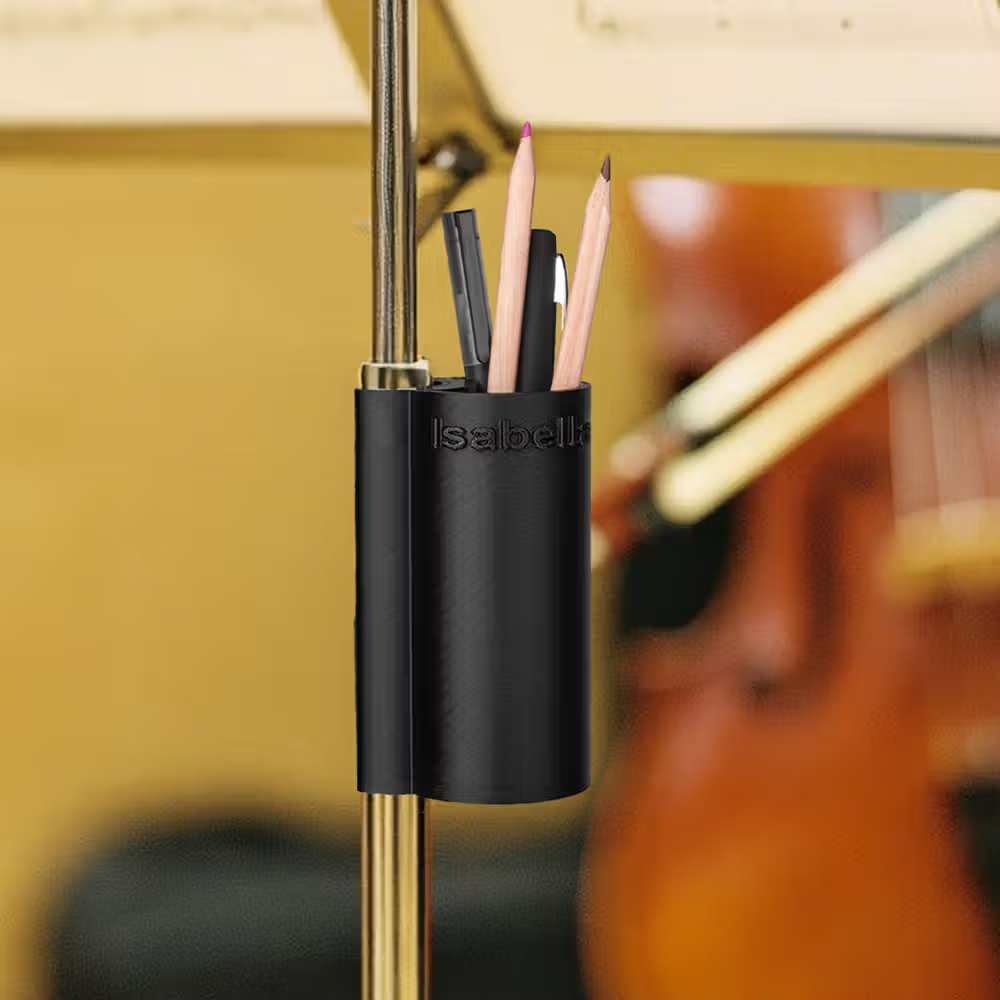 Portapenne per leggio musicale personalizzato stampato in 3D