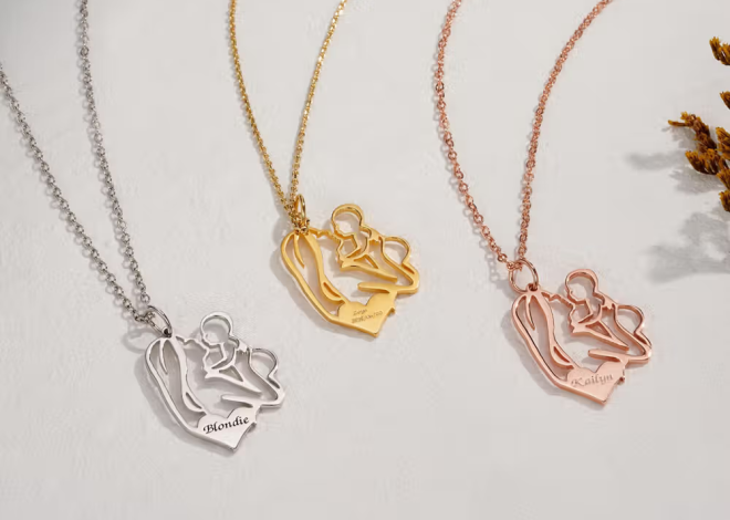 Collana personalizzata mamma e bambino abbracci di mamma