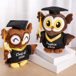 Giocattolo di peluche gufo personalizzato per la laurea